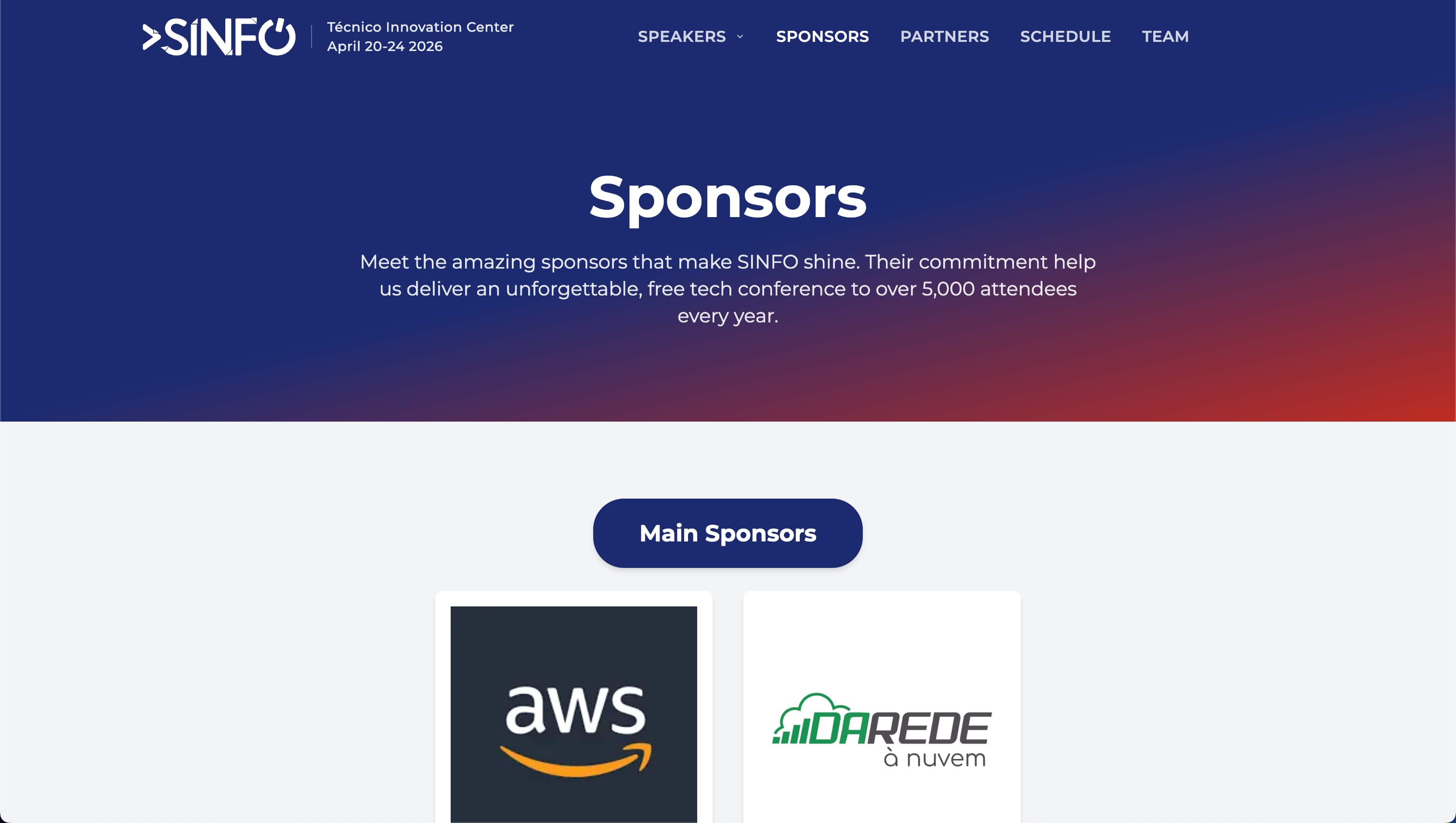Sponsoes Sponsors | SINFO